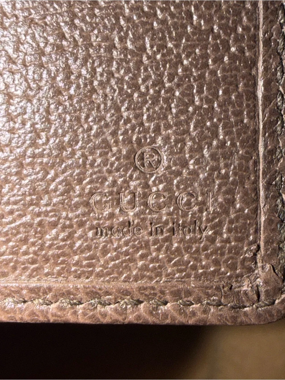 Gucci Brown & Beige GG Logo Canvas Bi-Fold Wallet - Full Inclusion (box & dusty)